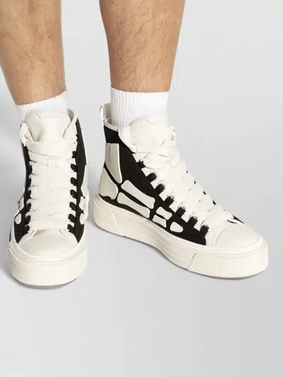 Amiri Premium Leather Sneakers With Pull-tab And Rubber Toe Cap In Black