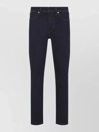 Stone Island Regular-straight-fit Five-pocket Jeans With Rinsed Finish In Blue