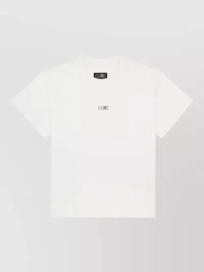 Mm6 Maison Margiela Mm6 By Maison Margiela Minimalist Logo Short Sleeve T-shirt In White