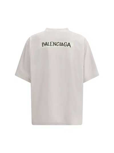 Balenciaga Oversized Logo-print Cotton-jersey T-shirt In White