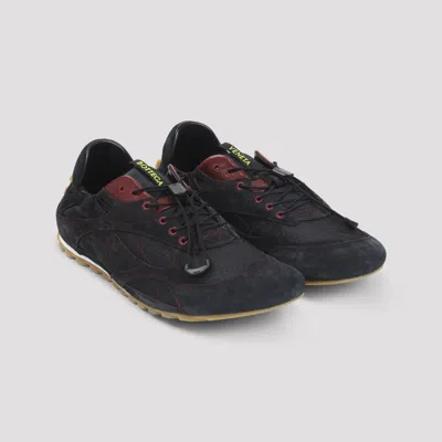 Bottega Veneta Black Fabric And Suede Orbit Flash Sneakers In Multi
