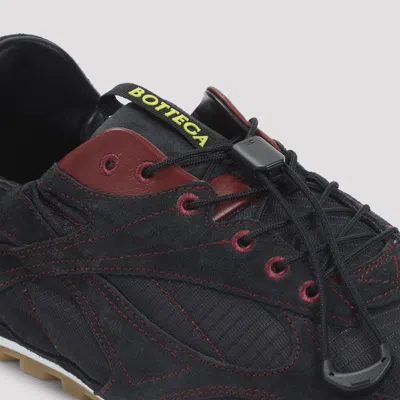 Bottega Veneta Black Fabric And Suede Orbit Flash Sneakers In Multi