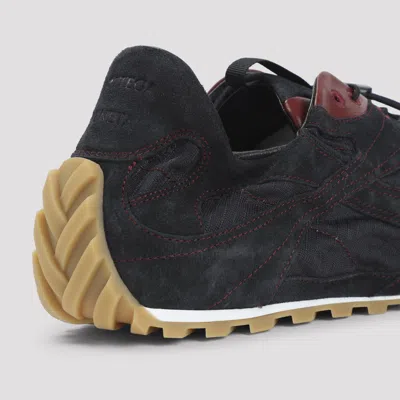 Bottega Veneta Black Fabric And Suede Orbit Flash Sneakers In Multi
