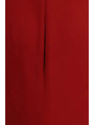Givenchy Square-neck Sleeveless Midi Dress In Red
