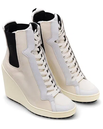 Hogan Lace-up Leather Ankle Boot In Neutral