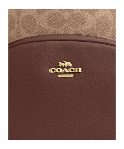 Coach Court Backpack In Signature Canvas In Brown