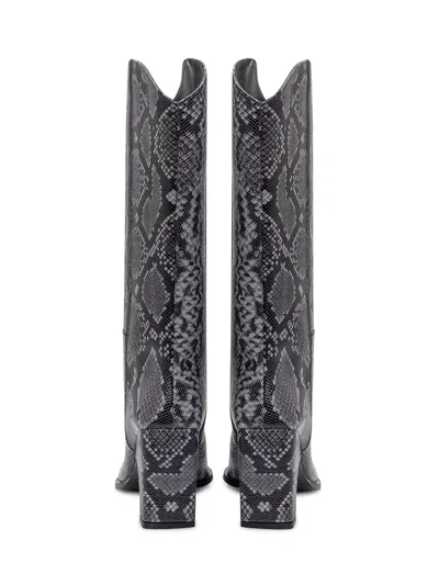 Coperni Cowboy Bridge Boots In Python Print In Black