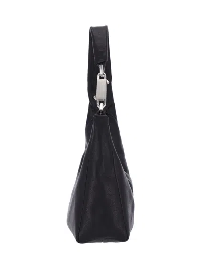 Rick Owens Gemini Shoulder Bag Adjustable Strap Hardware In Black