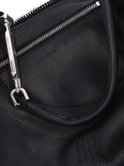 Rick Owens Gemini Shoulder Bag Adjustable Strap Hardware In Black