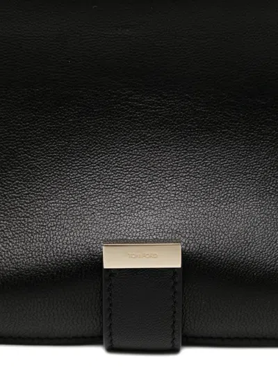 Tom Ford Adjustable Strap Cross Body Bag In Black