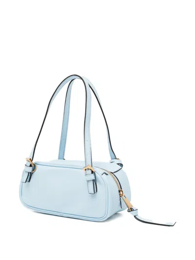 Versace Logo Charm Shoulder Bag In Blue