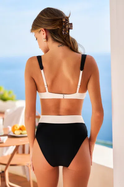 Cupshe Constellation Two-toned Bikini Set In White