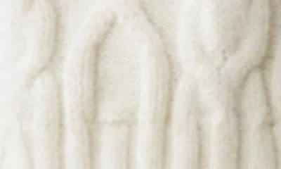 Mango Hooded Cable Vest In White