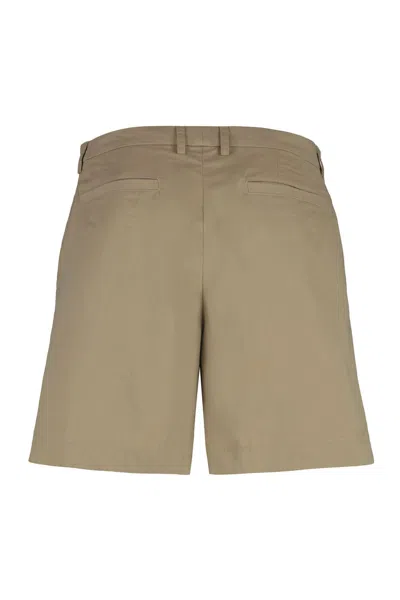 Apc A.p.c. Crew Cotton Bermuda Shorts In Neutral