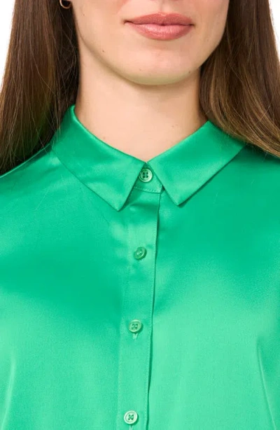 Halogen ® Satin Button-up Shirt In Green