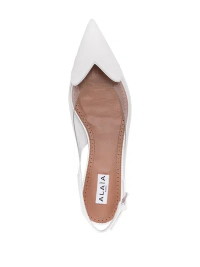 Alaïa Coeur Heart Clear Slingback Ballerina Flats In Multi
