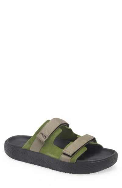 Veja Arpoador Slide Sandal In Green