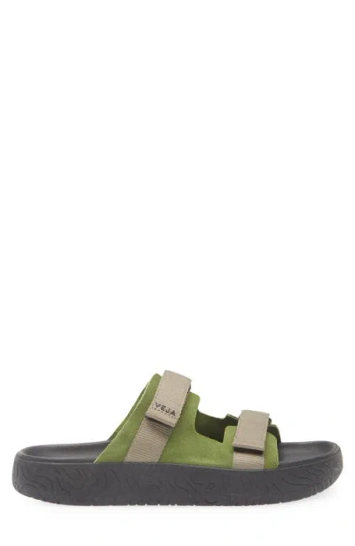 Veja Arpoador Slide Sandal In Green