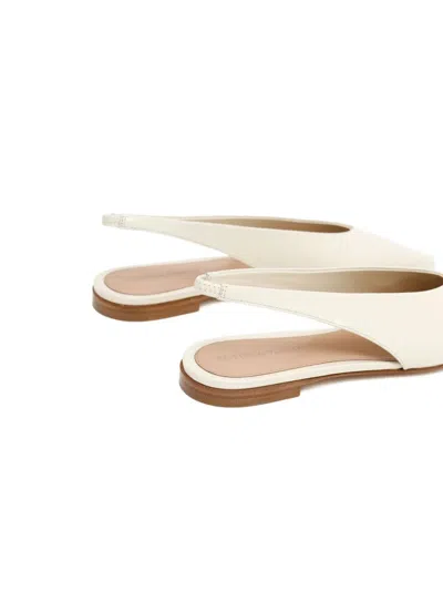 Bottega Veneta Ivory Leather Sofia Ballerinas In Neutral