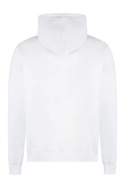 Dsquared2 Cotton Hoodie In White