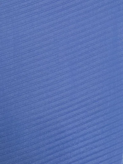 Emporio Armani Pleated Scarf In Blue