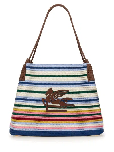 Etro Libra Medium Fabric Shopping Bag In Multi