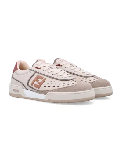 Fendi Match Womans Sneakers In Neutral