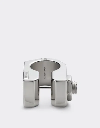 Ferrari Brass Ring In Silver