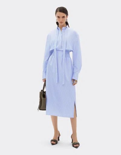 Ferrari Monogram Patterned Dress In Blue