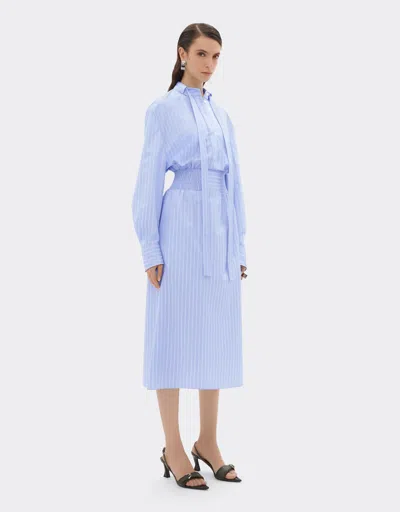 Ferrari Monogram Patterned Dress In Blue