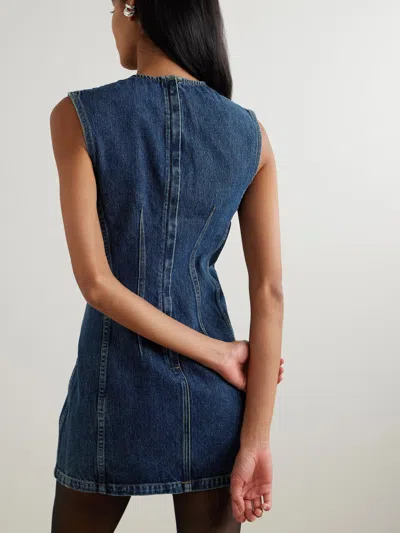 Agolde Barton Denim Mini Dress In Blue