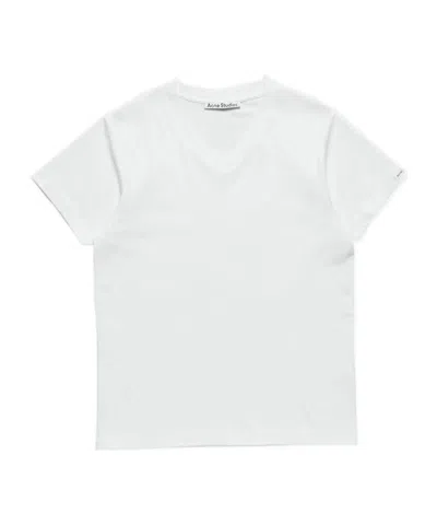 Acne Studios Men T-shirt In Cotone Con Logo In White