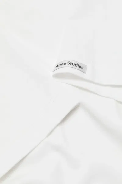 Acne Studios Men T-shirt In Cotone Con Logo In White