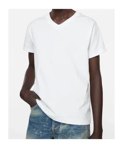 Acne Studios Men T-shirt In Cotone Con Logo In White