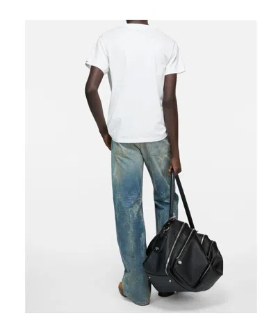 Acne Studios Men T-shirt In Cotone Con Logo In White