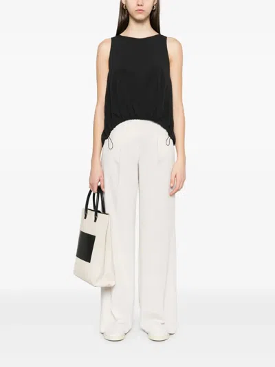 Herno Pleat-detailing Trousers In White