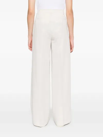 Herno Pleat-detailing Trousers In White