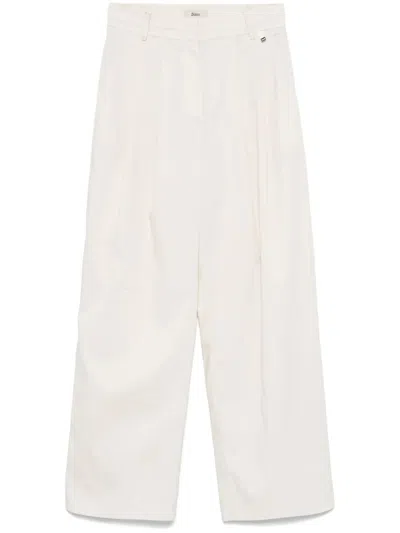 Herno Pleat-detailing Trousers In White