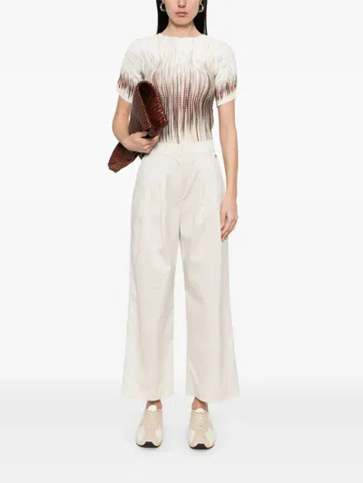 Herno Pleat-detailing Trousers In White