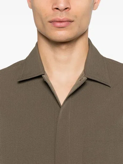Herno Man Shirt In Brown
