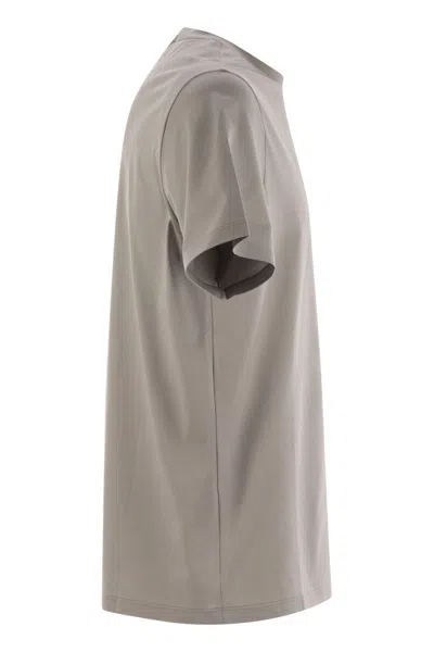 Herno Stretch Cotton T-shirt In Gray