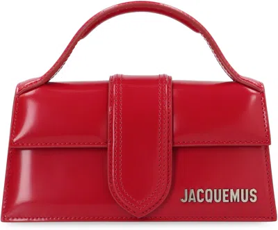 Jacquemus Le Bambino Patent Top-handle Bag In Red