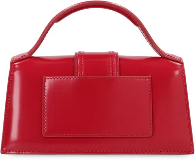 Jacquemus Le Bambino Patent Top-handle Bag In Red