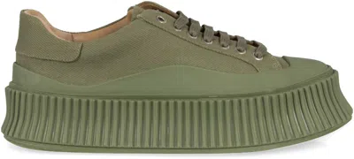 Jil Sander Canvas Platform Sneakers In Multi