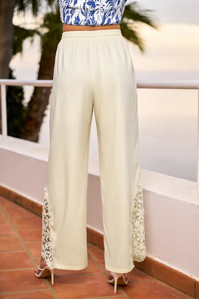 Cupshe Good Faith Cream Pants In Neutral