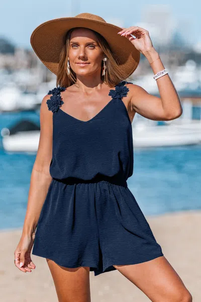 Cupshe Undefined Blue Romper In Blue