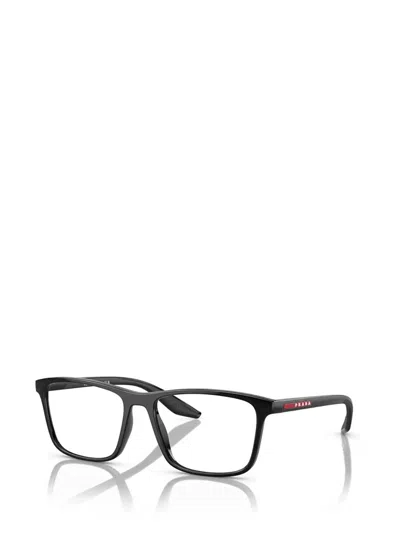 Prada Linea Rossa Ps 01qv Czh1o1 Azzurro Trasparente Glasses In Black
