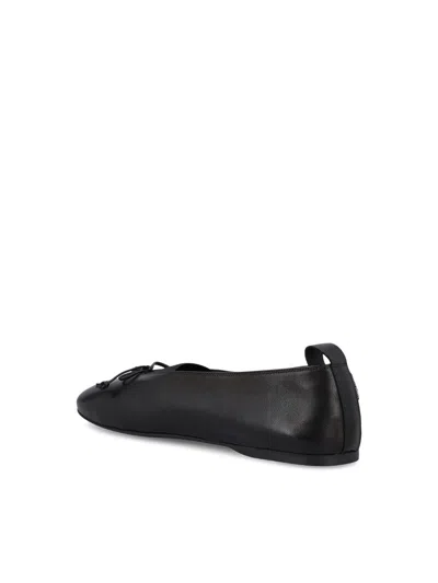 Miu Miu Nappa Ballerinas Bow Detail Flat Sole In Black