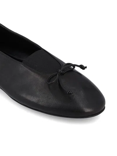 Miu Miu Nappa Ballerinas Bow Detail Flat Sole In Black