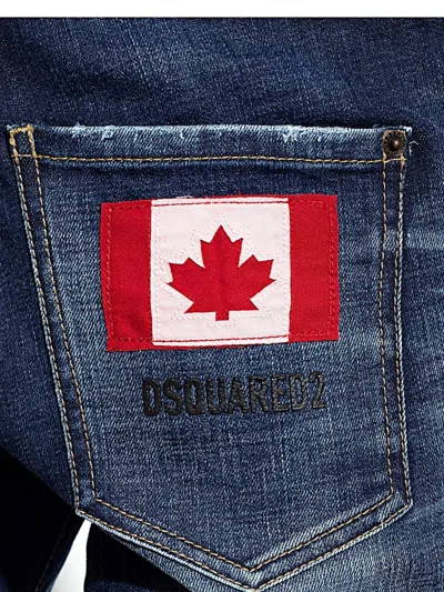 Dsquared2 Bleached-effect Skinny Jeans In Blue